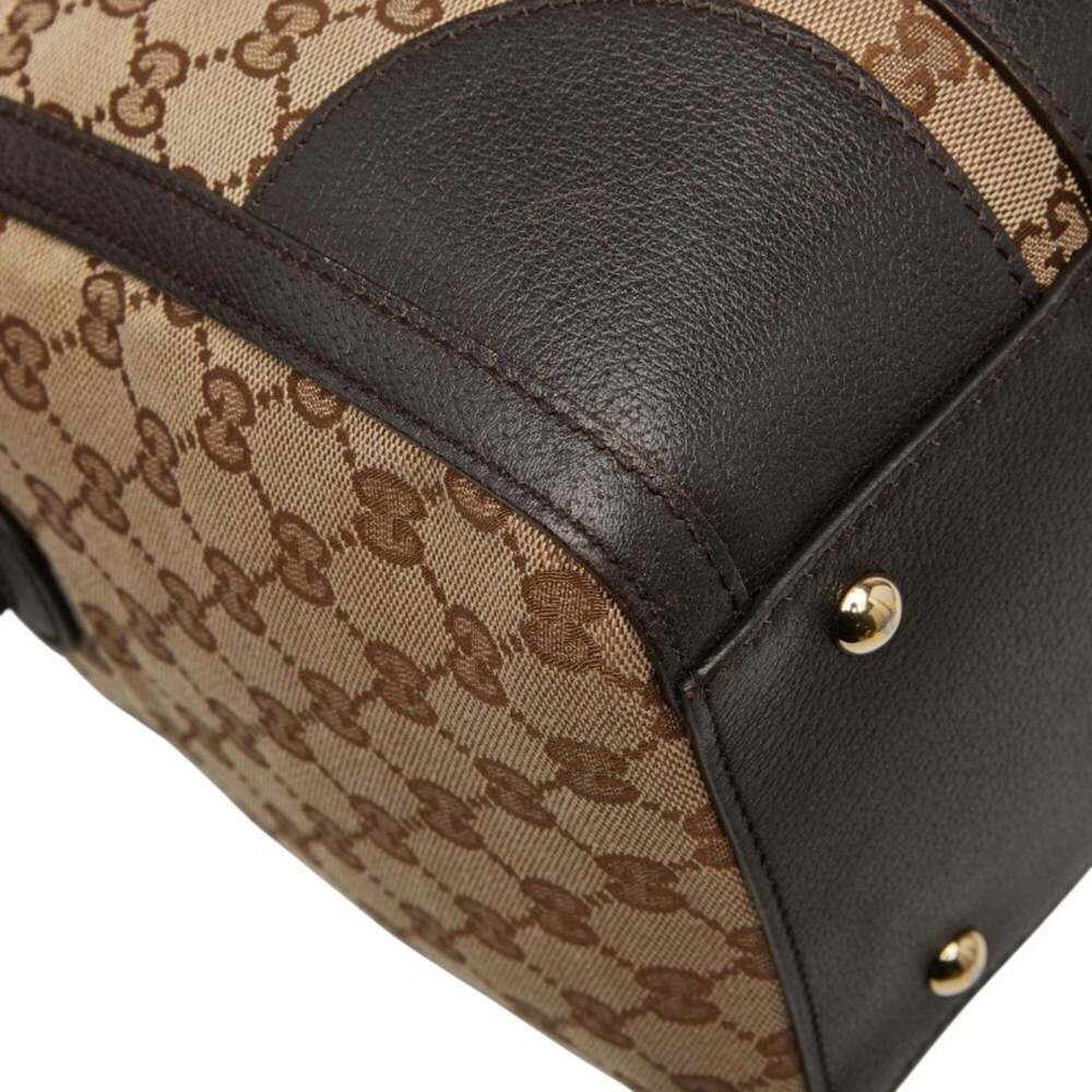 GUCCI Authentic Brown Leather Shoulder Bag - Picture 6 of 12